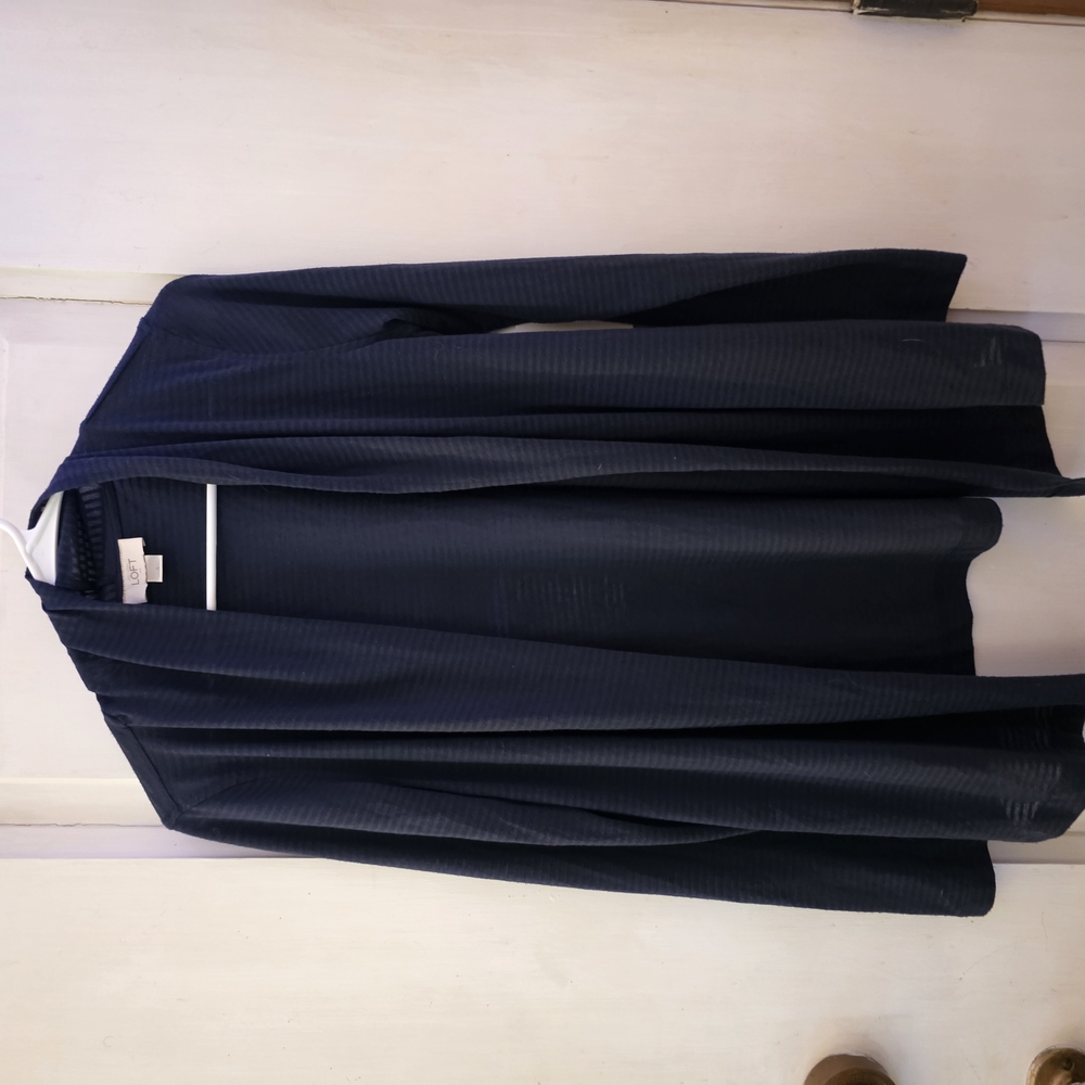 LOFT Navy Blue Cardigan Sweater